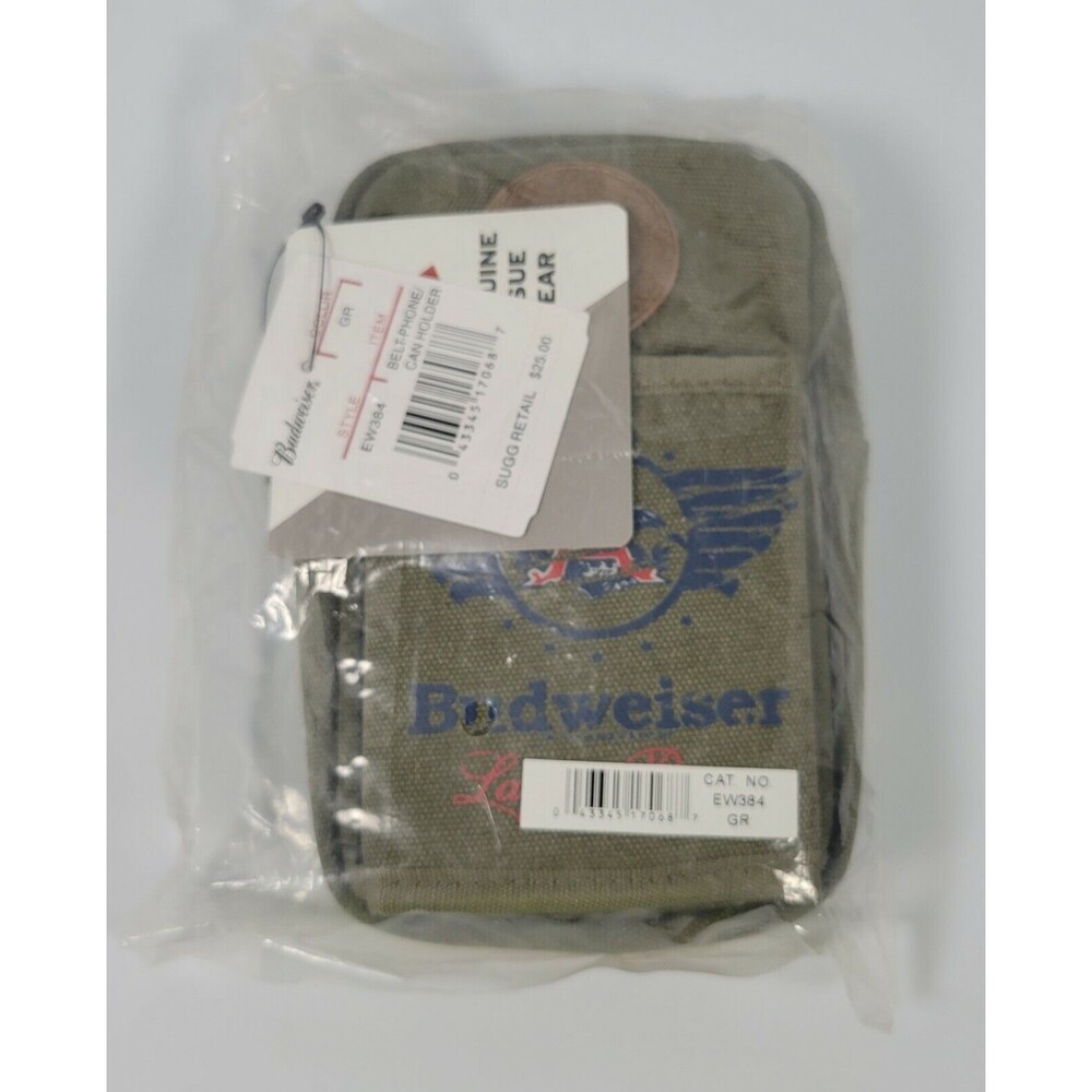 Budweiser genuine gear Men's Insulated Belt Can Holder Accessory, phone holder